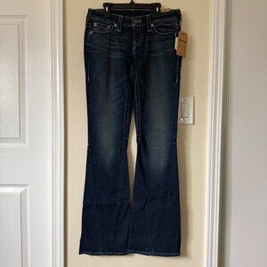 NWT True Religion 'Joey Flare' Dark Wash Denim Long Inseam Jeans Sz 28 ($199)